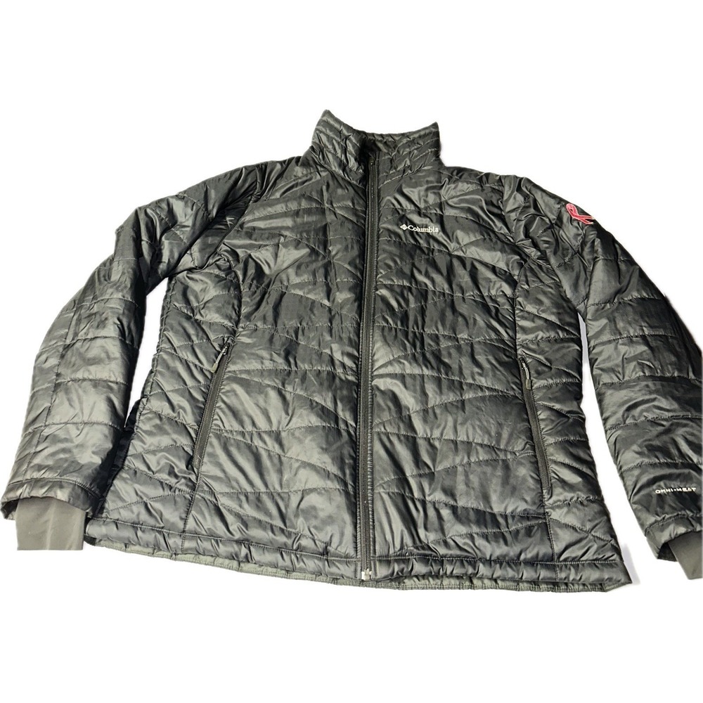 Columbia Omni Heat Quilted Jacket Womens Size 1X Black Heated Winter Outdoor
